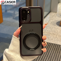 Étui de téléphone pour OnePlus 15/ACE6, cadre électro-plaqué givré anti-chute tout compris, support métallique 360 degrés, sensation de peau