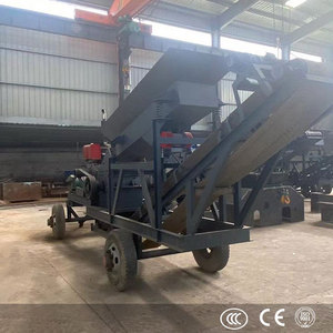 Portable Tire Diesel Mobile Horizontal Glass Stone Hammer Mill Grinding Crusher Plant <b>Machine</b> - Product Image 2
