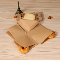 Sac en papier kraft extra épais résistant à la graisse, de qualité alimentaire, pochette triangulaire à emporter pour collations, beignets, boulangerie, vente en gros