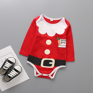 Vente chaude 0-3 mois nouveau-né vêtements bébé en coton à manches longues body <span class=keywords><strong>mon</strong></span> 1st <span class=keywords><strong>tenue</strong></span> De Noël bébé barboteuse - Product Image 5