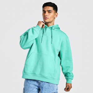 Wholesale Custom Logo Gym Fitness Hoodie High Quality Plus Size 100% Cotton Fleece <b>Fabric</b> Oversized Men Hoodie with Blank Design - Product Image 1