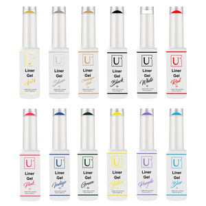 Unails Black Nail Art Liner Nail 12 colores para <span class=keywords><strong>manicura</strong></span> <span class=keywords><strong>francesa</strong></span> Soak off Gel Platinum Nail Color Display Polvo Acrílico - Product Image 6