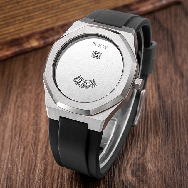 OEM ODM Mechanical Jump Hour Timepiece Dual Dial Display Seagull Movement Brushed Dial Custom Automatic Men Watches