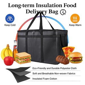 Bolsa Térmica para Entrega de Alimentos Personalizada, Aislada, de 600D, con Patrón de Letras, Tamaño XXXL, para <span class=keywords><strong>Pizza</strong></span>, Frío/Calor - Product Image 5
