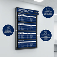 Terminal FIDS de Montaje en Pared Personalizado OEM, Sistema LCD Integrado Multipanel con Estado de Vuelo Codificado por Colores para Llegada al Aeropuerto