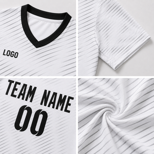 Camiseta de Fútbol Personalizada para Hombre, Cuello en V, Blanca, Manga Corta, Transpirable, de Poliéster, con Logotipo Personalizado, Impresión por Sublimación, para Todas las Temporadas - Product Image 3