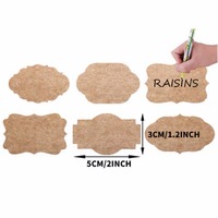 Étiquettes autocollantes en papier kraft découpées à la forme, emballées en rouleau, pour bouquets alimentaires et gâteaux