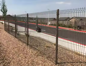 Panneau de clôture <span class=keywords><strong>3D</strong></span> à sommet incurvé, grillage soudé galvanisé, sécurité anti-escalade, haute résistance pour écoles et parcs, clôture <span class=keywords><strong>3D</strong></span> - Product Image 4