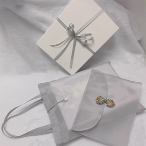 Encrypted Organza Shopping <b>Bags</b> with Pearl Button Organza Tote Women <b>Bags</b> Organza <b>Bag</b> with Chinese Knot <b>Frog</b> Closures Button - Product Image 6