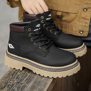 MA901 Nouvelles bottes de randonnée pour hommes, bottes d'automne pour hommes, chaussures de marche en plein air, bottes jaunes à semelle épaisse, grande taille - Product Image 2