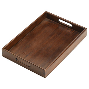 Bamboo Breakfast <b>Tray</b> With Handle <b>Tea</b> Serving <b>Tray</b> Solid Color Restaurant Use Hotel Coffee Drink Storage Jewelry <b>Tray</b> - Product Image 5