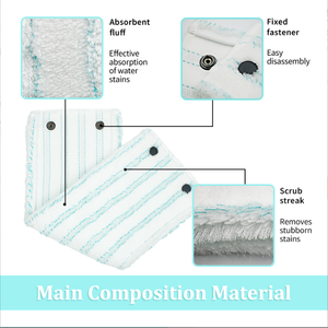 Couvercle de <span class=keywords><strong>nettoyage</strong></span> de <span class=keywords><strong>sol</strong></span> en microfibre réutilisable FF2923 de haute qualité tête de vadrouille humide et sèche adaptée aux tampons de vadrouille en microfibre <span class=keywords><strong>Leifheit</strong></span> M - Product Image 3