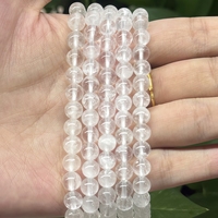 Perles Rondes en Gros d'Améthyste Naturelle, de Quartz Clair et de Quartz Rose – Pierres de Cristal Naturelles en Gros pour la Fabrication de Bijoux DIY
