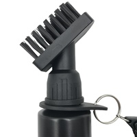 Brosse à eau rétractable pour club de golf, large couverture de nettoyage avec poils en nylon, acier et métal, nettoyant magnétique