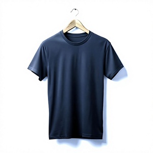T-shirt homme en tissu doux au toucher, coupe classique, motif uni, teinture unie, directement de l'usine - Product Image 6