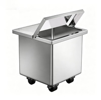 Chariot de stockage de farine en acier inoxydable de qualité alimentaire pour boulangerie, bistro, cantine scolaire, cuisine commerciale, gestion des matières premières