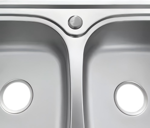 Chất lượng cao bán buôn tùy chỉnh sản phẩm tại chỗ bát đôi bồn rửa nhà bếp với drainboard với bán buôn giá thấp - Product Image 4