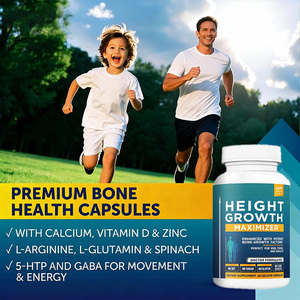 Natural <strong>Height</strong> Growth Maximizer for Teens | Peak <strong>Height</strong> <strong>Supplement</strong> with Vitamin D3 &amp; Calcium | 60 Capsules OEM - Product Image 2