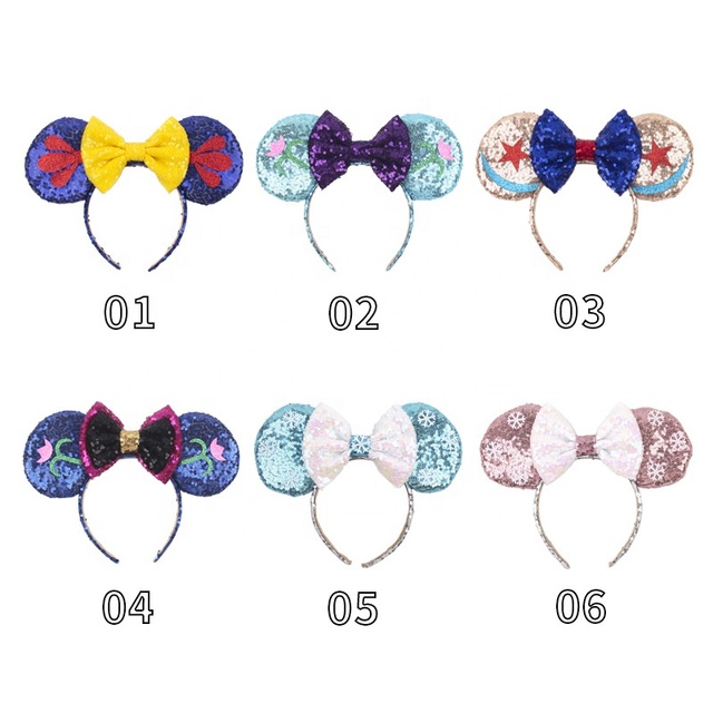 MIO New Arrival Cute Mouse Ears Sweet Bow Tie Headband for Kids Children Festival Holiday Hair Accessories Party Head Band