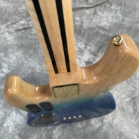 OEM Electric Bass Guitar Maple Fingerboard 4/4 Size HH Pickup Polished 4 Strings Rare Maple Back/Side Professional Jazz Musician