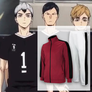 Chaqueta Deportiva de Voleibol Anime, Uniforme Escolar de <span class=keywords><strong>Karasuno</strong></span>, Nekoma, Aoba, Johsai, Fukurodani, Inarizaki, Disfraz Cosplay - Product Image 1