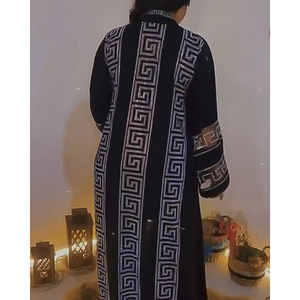 Mới nhất thời trang hồi giáo Dresses dài tay áo lạ jubah Dubai burka với phụ nữ abaya - Product Image 4