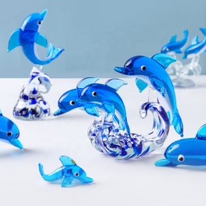 Nieuwe Creatieve Schattige Kleine Glazen Dolfijn Serie Tafelblad Decoratie Glas Kunst Huis Woonkamer Europese <span class=keywords><strong>Aquarium</strong></span> Decoratie - Product Image 1