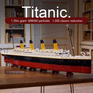 Tương Thích Lớn Titanic Tàu Mô Hình Xây Dựng Khối Điện Tử Hiện Đại Đồ Chơi Cho Bé Trai Lâu Đài Bộ Có Sẵn Cho - Product Image 5