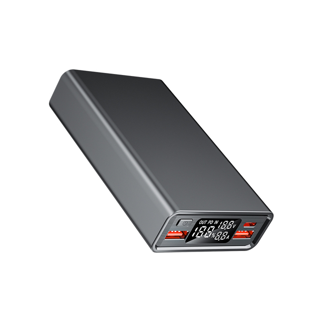 Portable Metal Power Bank 15000 Mah Pd 65W High Capacity Laptop Powerbank 20000Mah Industrial Style