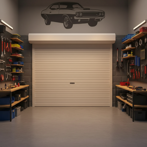 Porte de <span class=keywords><strong>garage</strong></span> à enroulement robuste résistante au vent pour villa et maison privée - Product Image 2