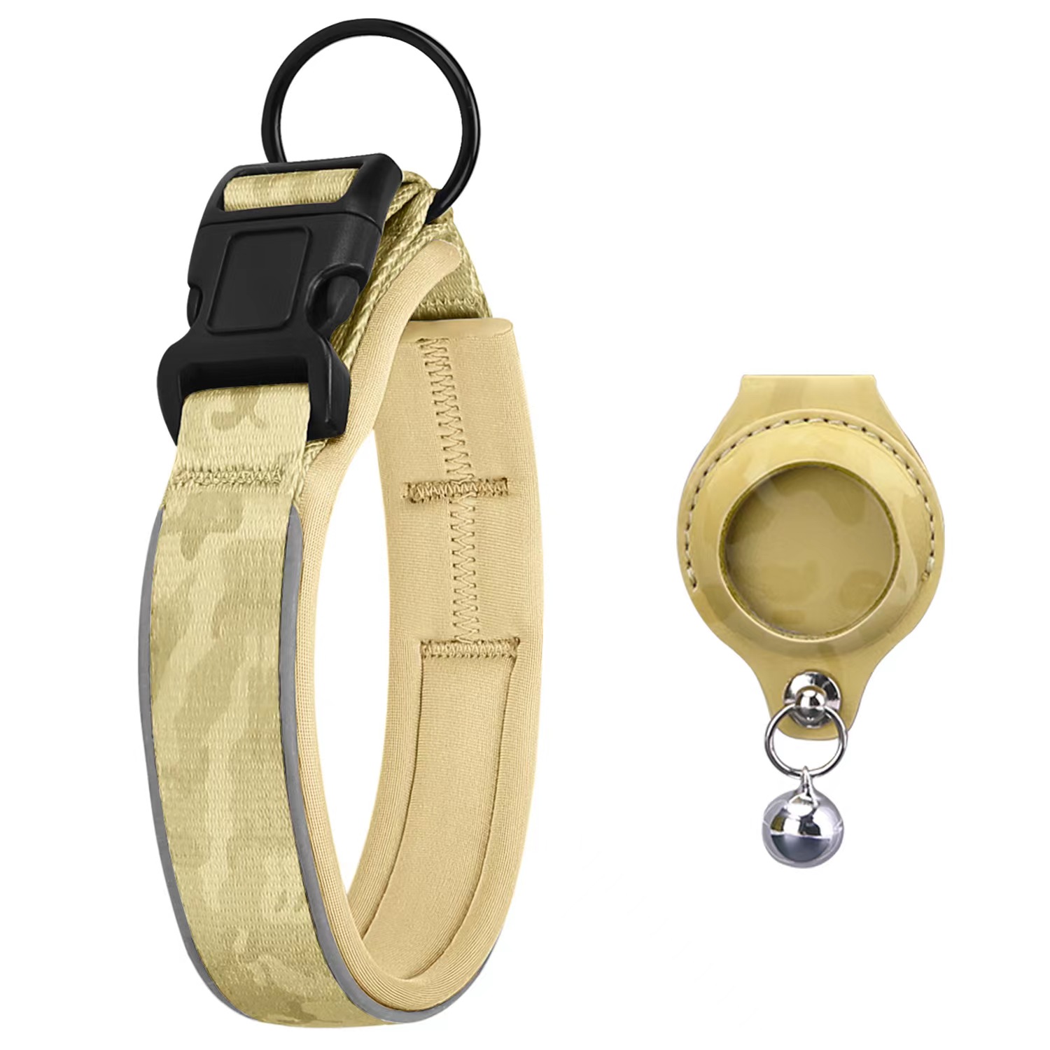 Nice Quality Detachable Dog Collar With Air Tag Hole Multi-Color Nylon&Cotton Pet Accessory For Pet Dog