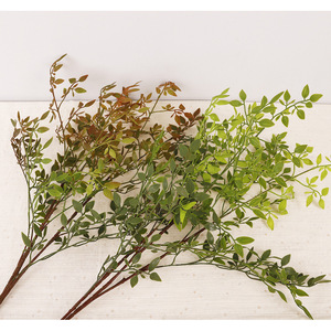 Hojas Artificiales de Nandina Domestica Qihao, Alta Simulación, Decoraciones Florales para Interiores, Arreglos Florales para Bodas - Product Image 3