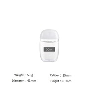 Bouteilles de Gel à presser trapézoïdales ovales transparentes à capuchon rabattable petit désinfectant pour les mains portable en gros bouteilles en plastique PET petites