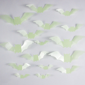 16 autocollants lumineux d'Halloween, autocollants 3D chauves-souris noirs, décorations effrayantes pour la maison et les fenêtres, accessoires de fête d'Halloween - Product Image 4