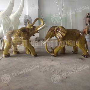 Estatua de Elefante Realista de Resina con Luces LED para Jardín, Patio y Parque, Decoración de Paisaje Exterior Impermeable - Product Image 5