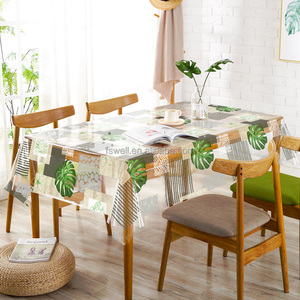 Khăn Trải Bàn Pvc Thiết Kế Hình Lá Hoa Oải Hương Hoa Hướng Dương Màu Chanh Khăn Trải Bàn Nhựa In Trong Suốt/Khăn Trải Bàn Bằng Nhựa - Product Image 6