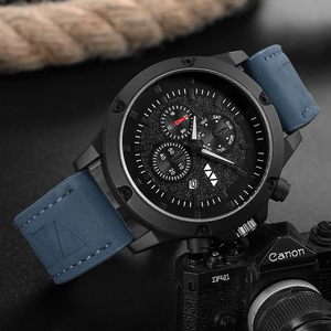 นาฬิกาโครโนกราฟผู้ชายขนาดใหญ่พิเศษ ขอบหน้าปัดแบบทาคีมิเตอร์ ประดับโรสโกลด์ หน้าปัดสีดำ - Product Image 6