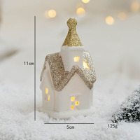 Ornements en céramique de noël père noël bonhomme de neige wapiti en céramique pour la maison décoration de bureau cadeau pour les enfants