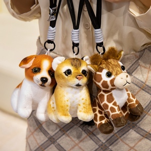 Porte-clés en peluche 3D <span class=keywords><strong>animaux</strong></span> mignons avec couleurs et logo personnalisés, tissu doux pour sacs et cadeaux - Product Image 3