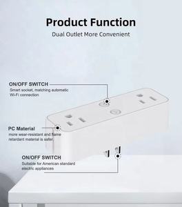 TY-2211W-US US Smart Plug Outlet Socket <b>Surge</b> <b>Protector</b> 10A Wall Mount Outlet Extender Multi Plug With Tray - Product Image 3