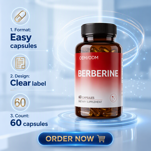Capsules de berbérine naturelle OEM, complément alimentaire à base de plantes, 500 mg/1000 mg, 60 unités, pour tous, améliore l'immunité - Product Image 1