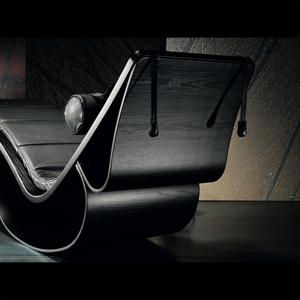 Silla mecedora italiana de <span class=keywords><strong>diseño</strong></span> moderno Rio, cómoda silla de ocio con cuero para el hogar, apartamento, Hotel, jardín al aire libre - Product Image 3