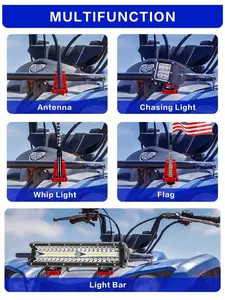 ATV cờ gắn kết, AL roi ánh sáng gắn khung ATV Xe máy tay lái, Rack bar, cho Polaris Honda Suzuki Kawasaki