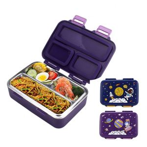 กล่องข้าวสแตนเลส กล่องอาหารกลางวันสแตนเลส ปลอดสาร BPA สำหรับเด็ก - Product Image 1