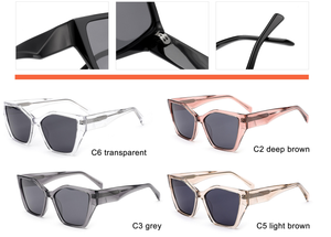 Nuevas Gafas de Sol Cuadradas de Acetato SA0348, Protección UV400, Lentes Polarizadas, Montura Completa, Unisex, para Exteriores, Adultos - Product Image 5