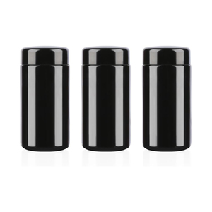Frascos de Vidrio Herméticos de Boca Ancha con Sello UV Negro Personalizable, con Tapa de Rosca de Plástico para Hierbas y Flores Secas - Product Image 1