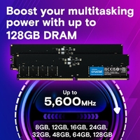 DDR4-3200 DDR5-4800 DDR5-5600 DDR5-6400 16GB 32GB 64GB pour Crucial RAM SO-DIMM Module de mémoire DIMM pour ordinateur de bureau