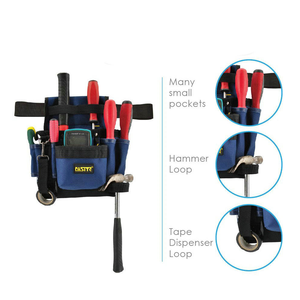 Sac à outils de ceinture pour électricien, tissu Oxford durable avec fermeture éclair, sac à outils de réparation multifonctionnel rapide - Product Image 3