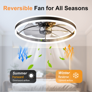 Smart Ceiling <b>Fan</b> with LED Light, 7 Blades Modern Metal Design APP & <b>Remote</b> <b>Control</b>, Dimmable Light 3000K-6500K - Product Image 2
