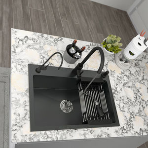 Torneira Digital Inteligente YITE Nano Armor Preta com Lavador de Pressão em Aço Inoxidável 304 para Pia, Design Moderno e Artesanal, Monocomando/Duplo - Product Image 1